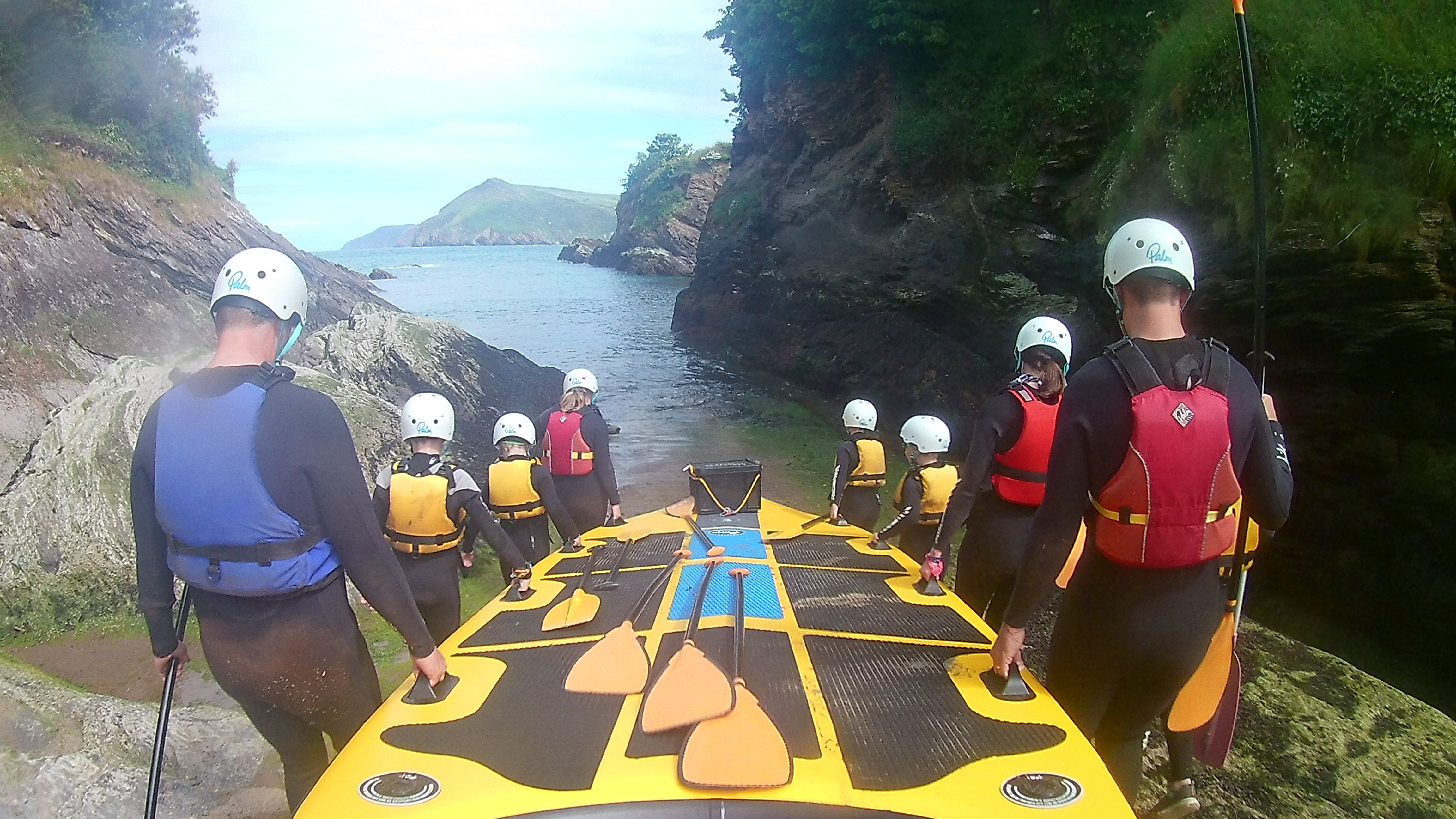 things to do devon, group activities, coasteer, watermouth cove, family activities 