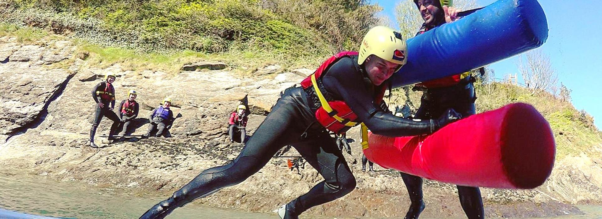 stag activities in the water in North Devon