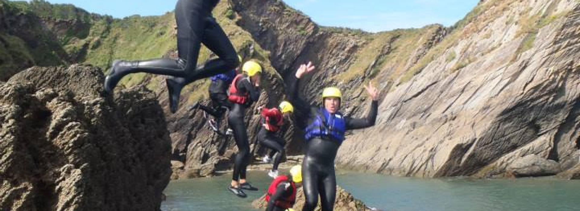 coasteering devon, coasteering north devon, things to do near me, watersports devon, activities, stag activities, adrenaline activities, private coasteering devon