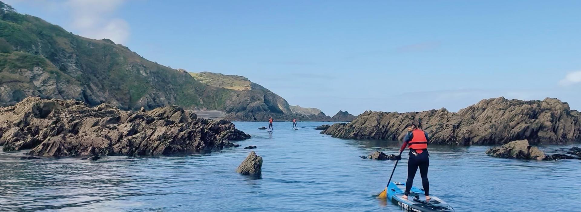 Stand Up Paddleboarding in the sea around North Devon