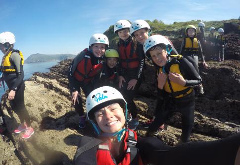 fun with schools coasteering in devon