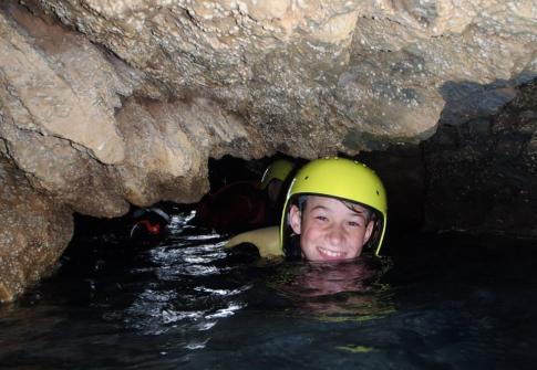 scouts, cave, coasteering, north devon, croyde, happy, explorers, scout camp