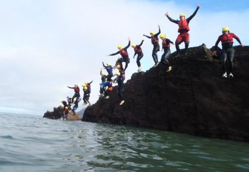 team building, watersports, team building devon, paddleboarding devon, coasteering devon, north devon