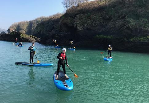 scouts, paddleboarding, coasteering, north devon, croyde, happy, explorers, scout camp