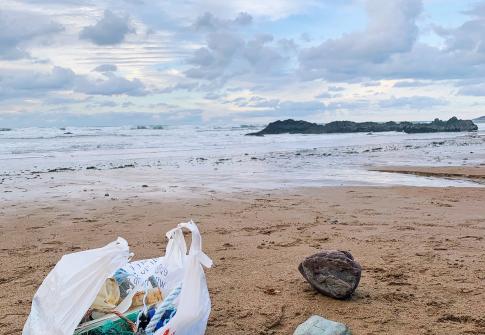 beach clean, sustainable 2021, #2minutebeachclean, north devon, plastic free north devon