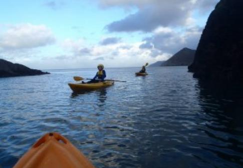 Kayaking on the north devon coast