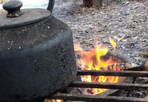 campfire, school trip, camping, residential, wood fire, woodland, north devon, somerset